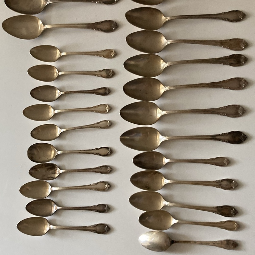Vintage Silver Spoons Set
